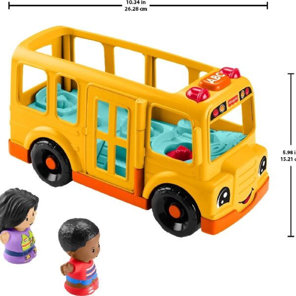 Little People School Bus Musical Toddler Toy Vehicle with 2 Figures