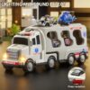 Construction Toddler Truck Toys for 3 4 5 6 Year Old Boys 5-in-1 Friction Power Vehicle Car Toy for Toddlers 1-3 Carrier Truck Toys for Kids 3-5 Christmas Birthday Gifts for Girls Age 3-9