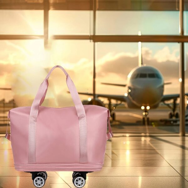 Expandable Luggage Bag With 360° Wheels Extra Large Capacity Wet/Dry Separation Ideal For Business Trips Gym Students And Travel