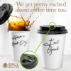 Disposable Coffee Cups with Lids 12 oz, 100 Count, To Go Coffee Cups for Hot Beverages