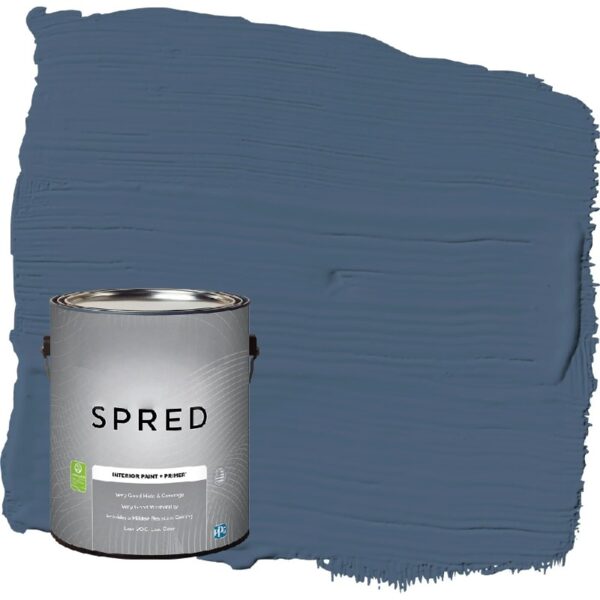 Spred Grab-N-Go Blue Fjord / Blue Eggshell Interior Paint with Primer, 1 Gallon