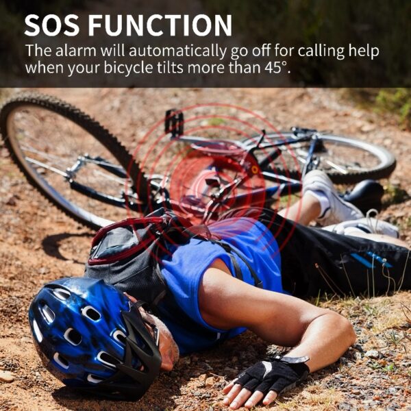 2 Set Wireless Bike Alarm with Remote, Anti-Theft Bicycle Motorcycle Alarm Wireless Security Vibration Motion Sensor Alarm, IP55 Waterproof Super Loud 113dB Alarm