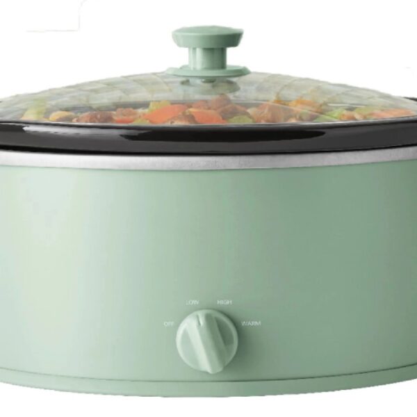 6 Quart Oval Slow Cooker, Stainless Steel Finish, Glass Lid, Model # MS54100112168S