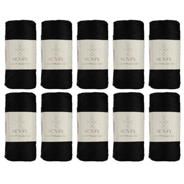 5 Skeins of Sensy Premium 2mm 251 Yards Polyester Rope 100% Polypropylene Cord Macrame Cord 2mm Crochet Bag Cord Macrame Rope Crochet Thread Gift for Knitter (Latte)