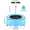 25 Inches Kids Toddler Mini Trampoline with Safety Adjustable Handle Bar- Fun Indoor/Outdoor Trampoline for Kids Ages 1-6