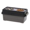 IRIS USA 13Lbs/12qt Medium Elevated Dog Food Bowl with Airtight Pet Food Storage Container, Black