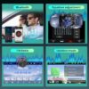 7 Inch Dual Din Car Stereo MP5 Multimedia Player with Bluetooth FM Radio Rearview Camera and Screen Mirroring Support