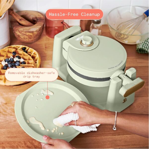 Rotating Belgian Waffle Maker, White Icing by Drew Barrymore