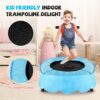 25 Inches Kids Toddler Mini Trampoline with Safety Adjustable Handle Bar- Fun Indoor/Outdoor Trampoline for Kids Ages 1-6