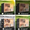 4FT Rabbit Hutch Cover Double Decker Pet Bunny Cage Waterproof Dustcover Outdoor Garden Patio