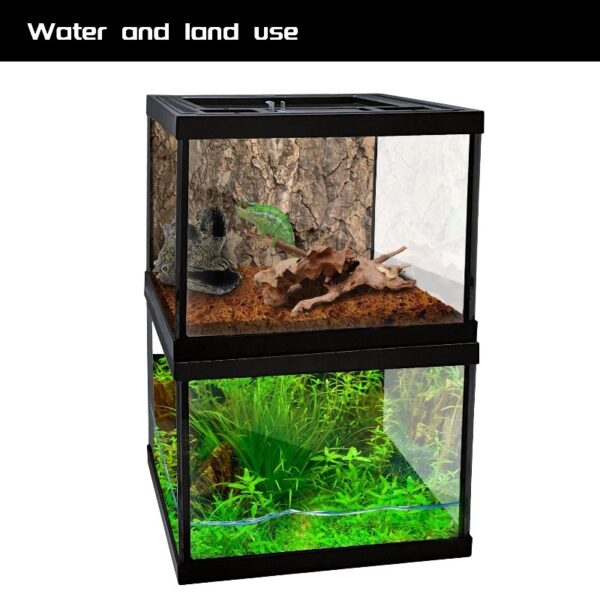 Mini Reptile Glass Terrarium Tank 8 * 8 * 6