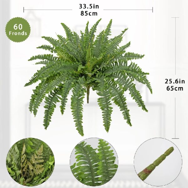 GnFlus Fern Artificial Plants Large Fake Fern 33.5