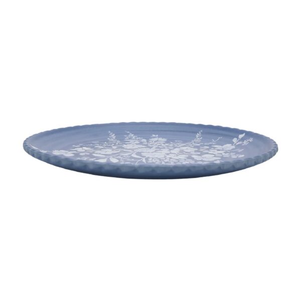 12-Piece Daisy Bamboo Melamine Dinnerware Set, Blue