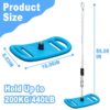 3-in-1 Kids Rope Swing with Monkey Bars - Outdoor Playground Swing Set for Backyard, Blue