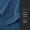 Hotel Style 100% Organic Cotton Luxury 6-Piece Towel Set, Charcoal Sky