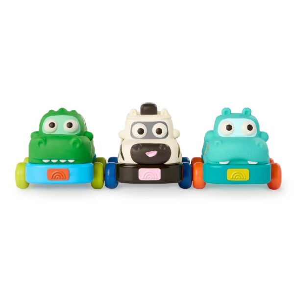Safari Speedsters 3 Pull-Back Animal Cars, Baby and Toddler Toys