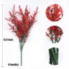 RECUTMS 20 Bundles Outdoor Artificial Plant UV Resistant Fake Plants, Faux Plastic Greenery for Indoor Outside Hanging Plants Garden Porch Window(White)