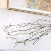 46.5-inch Artificial White-Brown Willow Flower Long Stem, for Indoor Use, by Mainstay, Set of 8