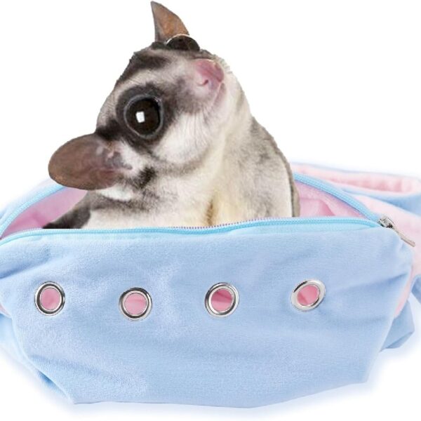 Bonding Pouch Small Pet Carrier Bag Sling with Strap Critter Cuddler for Gliders Ferret, Rat, Hedgehog, Hamster Outdoor-Orange