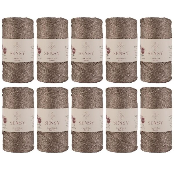 5 Skeins of Sensy Premium 2mm 251 Yards Polyester Rope 100% Polypropylene Cord Macrame Cord 2mm Crochet Bag Cord Macrame Rope Crochet Thread Gift for Knitter (Latte)