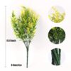 RECUTMS 20 Bundles Outdoor Artificial Plant UV Resistant Fake Plants, Faux Plastic Greenery for Indoor Outside Hanging Plants Garden Porch Window(White)