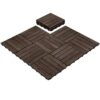 12'' x 12'' Fir Wood Flooring Tiles 11sq ft Coverage Area, 11 Pieces, Brown