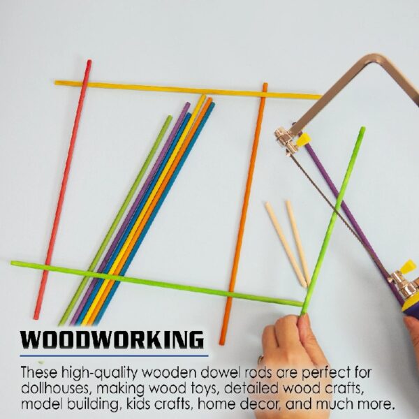 BAZIC Wooden Dowel Rods Wood Sticks, 3/16