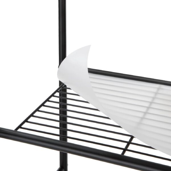 3-Shelf over the Toilet Steel Wall Mount Storage Shelf Unit, Black, Holds up to 30 lb Capacity