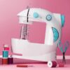 Virtu 122 PC Mini Portable Sewing Machine for Beginner Kids and Adults, Ballet Pink