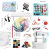 Virtu 122 PC Mini Portable Sewing Machine for Beginner Kids and Adults, Ballet Pink