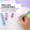 BAZIC 2-In-1 Mechanical Pencil & 4-Fashion Color Pen with Grip, 1.0 mm Bold Point, HB Pencil Lead, 24-Pack