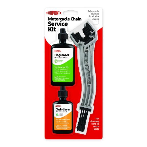 Motorcycle Chain Service Kit: Grunge Brush, Chain Lubricant and Degreaser, Mfg