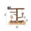 Stgfyxgs Birds Wood Perches Wooden Bird Toys Playground Bird Cage Accessories with Removable Tray for Parakeets Lovebird Canaries Macaw
