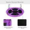 40 Inch Flying Saucer Swing Tree Swing, Toddler Swing for Indoor Outdoor Play Set, Purple