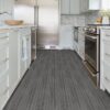 23.6-in x 196.8-in Vinyl Flooring Gark Gray Peel and Stick Roll Self Adhesive Vinyl Floor Wood Plank Flooring Wood Grain Floor
