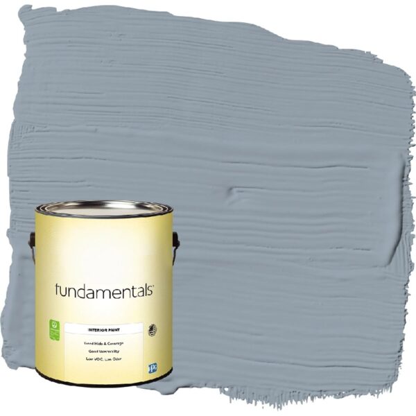 Fundamentals Grab-N-Go Quicksilver / Blue Eggshell Interior Paint, 1 Gallon