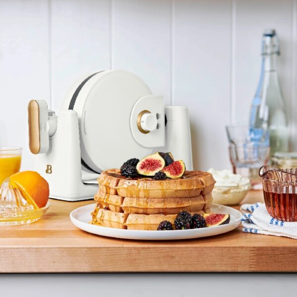 Rotating Belgian Waffle Maker, White Icing by Drew Barrymore