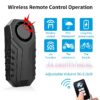 2 Set Wireless Bike Alarm with Remote, Anti-Theft Bicycle Motorcycle Alarm Wireless Security Vibration Motion Sensor Alarm, IP55 Waterproof Super Loud 113dB Alarm