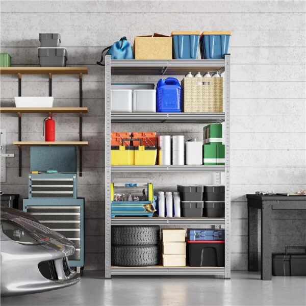 5-Tier Metal Boltless & Adjustable Storage Rack, Blue
