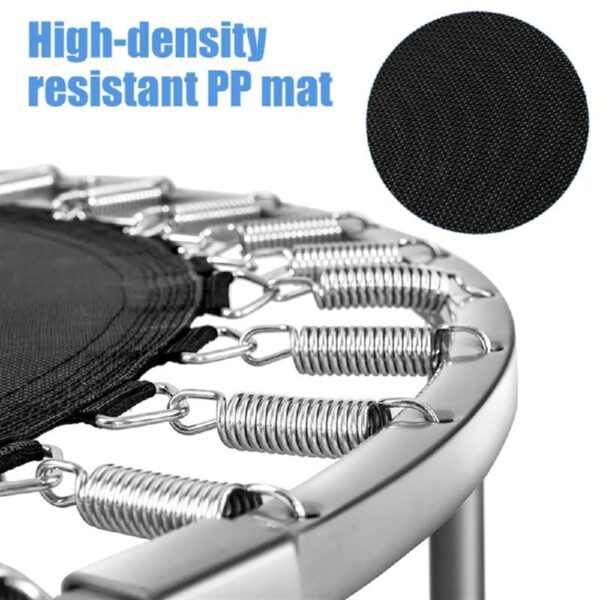 36 Inch Mini Folding Trampoline Portable Recreational Fitness Rebounder, Foldable Mini Trampoline, Fitness Rebounder for Indoor Garden-Silver