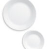 Winter Frost White, Round 12-Piece Dinnerware Set