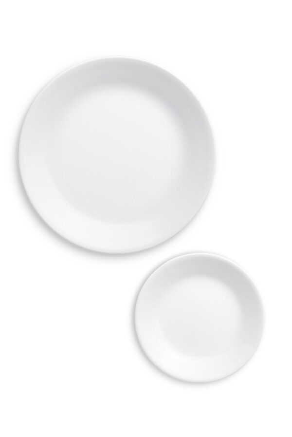 Winter Frost White, Round 12-Piece Dinnerware Set