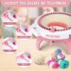 Knitting Machines 48 Needles,Smart Knitting Crochet Machine, Knitting Crochet Machine with Row Counter,Weaving Loom Machine Kit for Adults,DIY Board Rotating Double Knit Kit