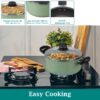 7 Piece Non Stick Aluminium, Pots and Pans Cookware Set, Black