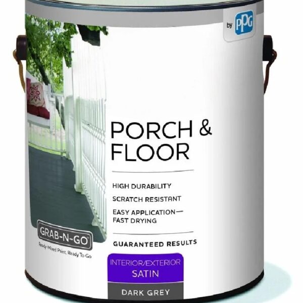 Porch & Floor 1 gal. Dark Gray Satin Interior / Exterior Paint with Primer