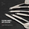 Silicone Cooking Utensils Set - Heat Resistant Stainless Steel Kitchen Utensils, Baking Tools Kitchen Gadgets,Turner, Tongs,Spatula,Spoon,Brush,Whisk,Non-Stick, Dishwasher Safe,BPA FREE (Khaki)