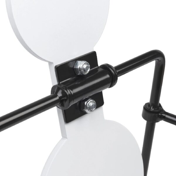 AR500 Spinner Target, Large Frame, White, Steel, Shooting Practice Targets, 4