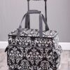 Sewing Accessories Rolling Sewing Machine Tote with 6 Storage Pockets - Damask,LARGE