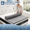 2 Inch Gel Memory Foam Mattress Topper Ventilated Soft Mattress Pad, Bed Topper, CertiPUR-US Certified, Twin Size, Purple