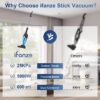 Corded Stick Vacuum Cleaners, 25KPa Lightweight Handheld Multi-Surface 3-in-1 Small Vacuum Cleaners, 1000W Motor Household Vacuum for Home Hardwood Floor Carpet Car Pet Hair, Black, BR602